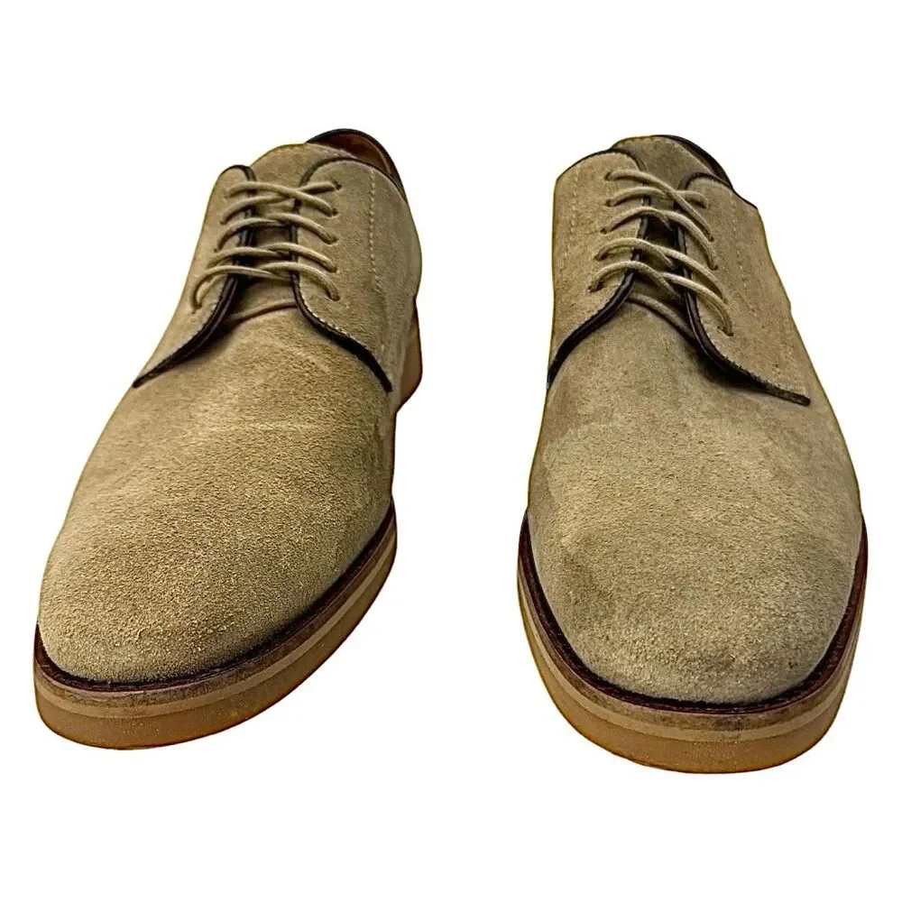 John W. Nordstrom Men’s Tan Suede Oxford Dress Shoes Size 8M EUC